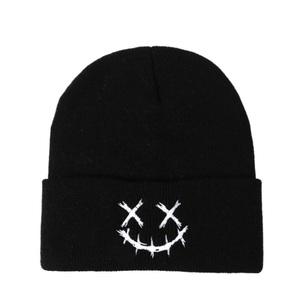 Cappello Inverno Caldo Berretto Invernale in Maglia Acrilica Traspirante con ASCE Incrociate per Uomo E Donna Termico Berretto(D)