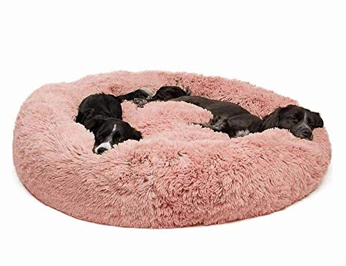 ZZAI Cama para Mascotas Gatos Y Perros Cama para Mascotas De Felpa Donut Cuddler Cálido Kennel Soft Puppy Sofa