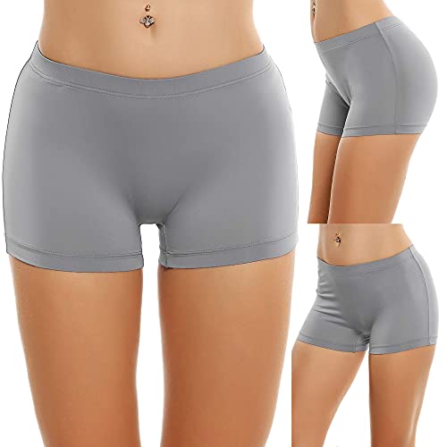 Image of Ekouaer Boyshort Panties Women's Soft Underwear Briefs Invisible Hipster 3 Pack Or 4 Pack Seamless Boxer Brief Panties S-XXL