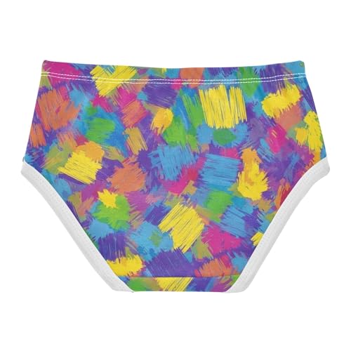 Colorful Purple Yellow Brush Toddlers Underwear Floral 2t Cotton Panties for Girl Flower Briefs Girls Undies2