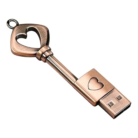 64GB USB 3.0 Flash Drive,Cute Key USB Flash Drive with Heart Shape,High Speed Up to 100MB/S Keychain exFat Thumb Drive Jump Drive Gift for Anniversary/Birthday/Photographer/Wedding Cover