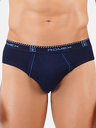 Image of RAMRAJ COTTON Men Pack Of 4 Solid Cotton Briefs | Soft Stretch Outer Elastic Waistband | Comfortable Daily Innerwear