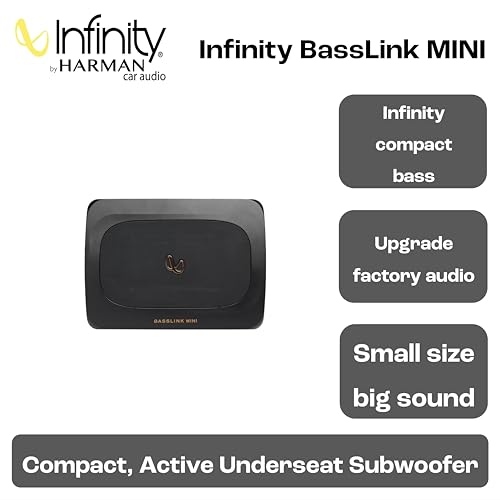 Image of Infinity Basslink Mini 100 Watt RMS 200 Watt Peak Subwoofer, Multicolor
