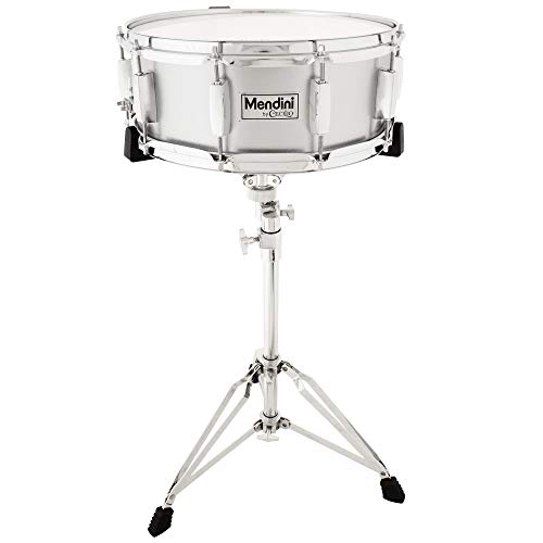 Mendini Student Snare Drum Set With Gig Bag, Sticks, Stand And Practice Pad Kit, Silver, Msn-1455P-Sr #TOP1