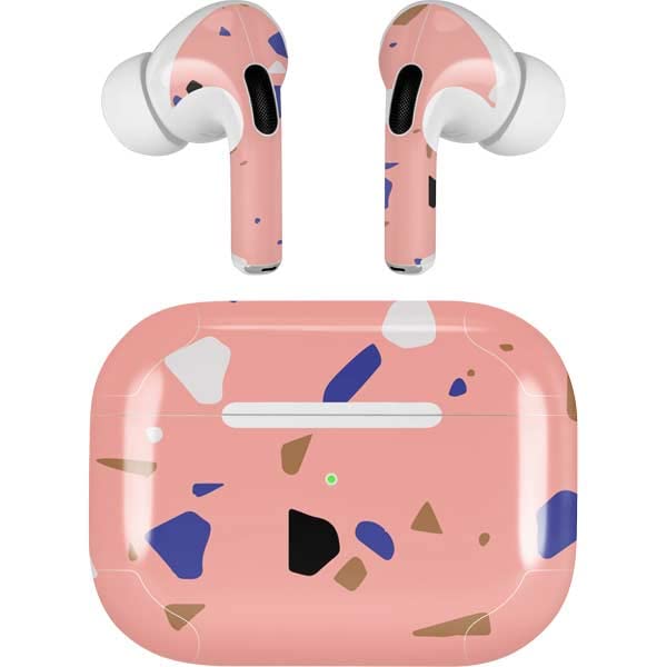 Skinit Decal Audio Skin Compatible with Apple AirPods Pro (2rd Gen, 2022) - Skinit Originally Designed Pink Terrazzo Design