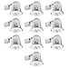 Globe Electric 6" Swivel Round Trim Recessed Lighting Kit 10-Pack, White, Easy Install Push-N-Click Clips, 5.66" Hole Size 9100901