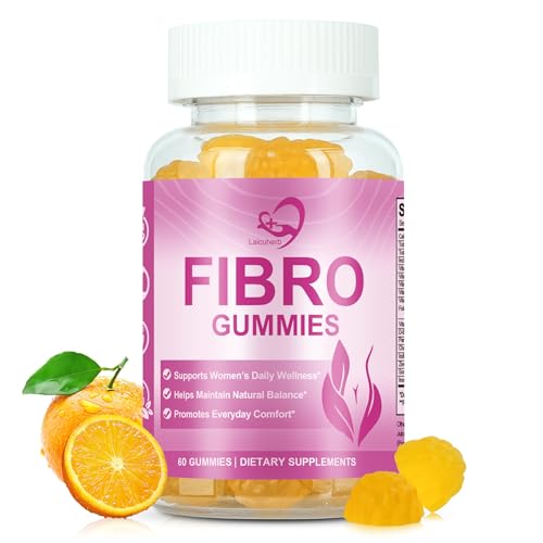 Laicuherb Fibro Inositol Gummies Hormone Balance for Women Fertility Prenatal Vitamins Gummies for Daily Overall Balance Natural Fibro Gummies 60 Count Orange Flavor with Folate & Vitamins B6 & B12