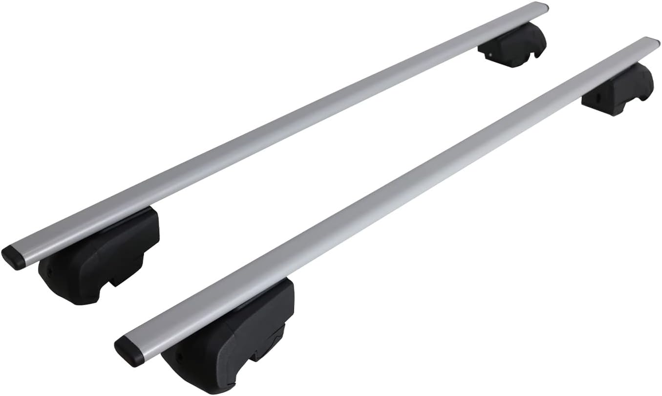 OMACRoof Racks Luggage Carrier Cross Bars Iron for Kia Seltos 2021-2024 Gray 2 Pcs Anti-Theft for Travel Kayak Canoe Surf Ski Snowboard Camping