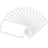 A6 Taille 15PCS 6 Trous Pochettes Classeur en Plastique, VEGCOO Dossiers à Glissière des Dossiers Imperméable, 6 Trous Sacs Zippés à Feuilles Mobiles pour Cartes de Cahier de Documents ( A6 15pcs)