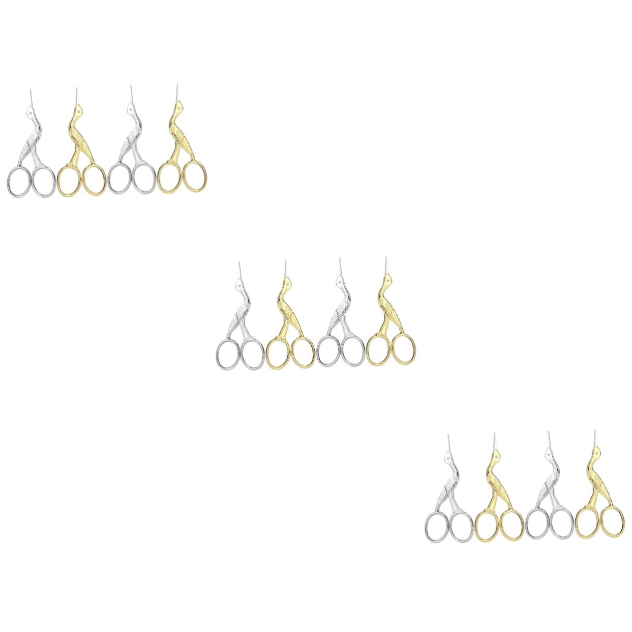 12 Pz Forbici scissors spalliera mini filo Accessori da cucito clipper oro portatile uncinetto gru kit cesoie per filati cesoie da cucito Accessori per cucire Acciaio inossidabile