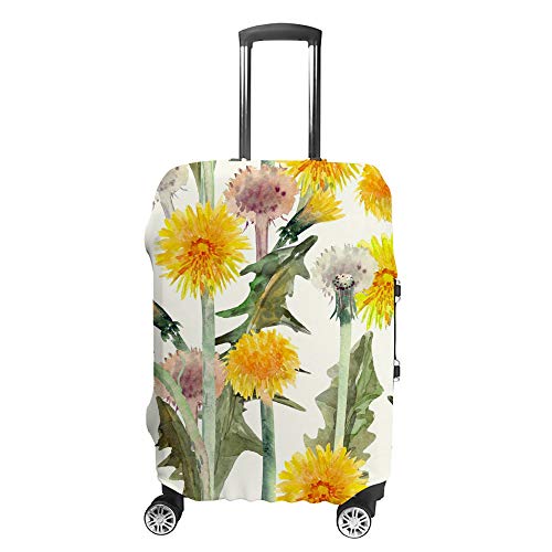 Housse de protection pour bagages jaune valise propre sans rayure motif pissenlits