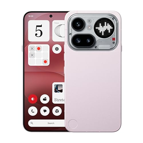 Nothing Phone (4a) Pro Cell Phone 2026 New, Unlocked Android 16 Smartphone, Triple-Lens Camera, AI Photo Edits, 6.83" 144Hz AMOLED Display, 5080mAh Battery, Dual-SIM Glyph Matrix (Pink, 12+256GB)