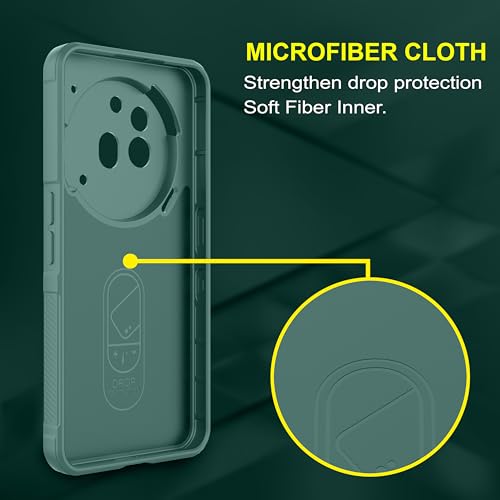 Image of Zapcase Back Case Cover for Nothing Phone (3a) Pro | Compatible for Nothing Phone (3a) Pro Back Cover | Liquid Silicon Magic Case with Camera Protection | Dark Green