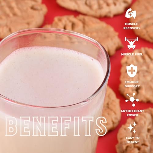 Image of Earth Fed Muscle Crunch Time Grass Fed Whey Protein Isolate - Peanut Butter Cookie, 24g Protein - Clean Ingredients, Easy Digestion, Stevia Sweetened - 2 LB, 28 Servings