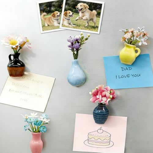 Imanes Decorativos Mini Jarrones Cerámicos para Refrigerador miniatura 1