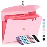 Sooez Carpeta de archivos expandible de 7 bolsillos,