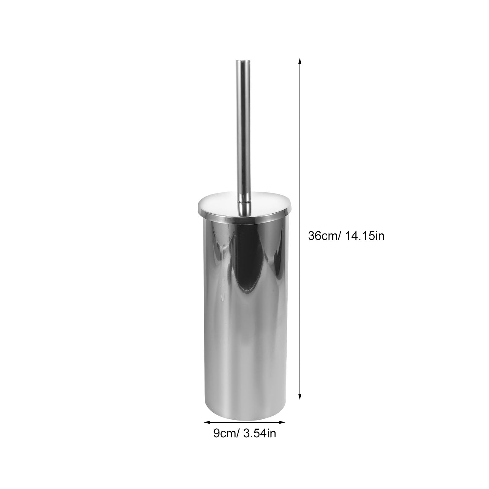 Cepillo para Inodoro de Montaje en Pared de Acero Inoxidable | Soporte Tapa Antisalpicaduras, Kit de Instalación Incluido, Uso en Baño y Rv, Diseño Moderno Minimalista