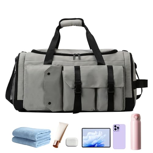 Sac de week-end femme imperméable pour protéger vos affaires de sport grises