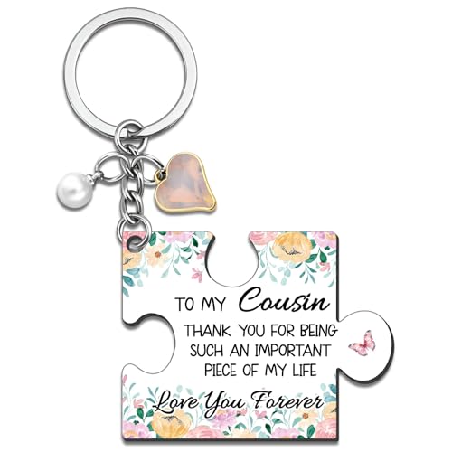 EoffIvan Cousin Gifts For Women Keychain Best Cousin Sister Ever Gifts For Cousins Female...