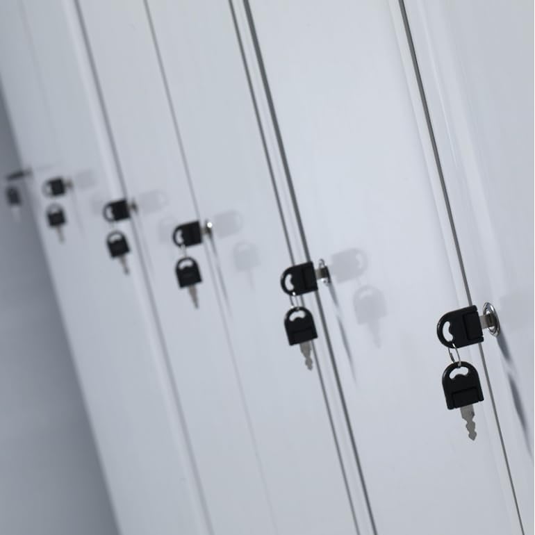 Armoire EASY dressing gris en résine 39x39x175h cm Porte simple avec serrure et clé