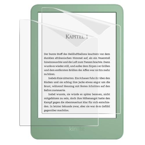 MoKo 2er-Pack Antireflex Displayschutz für 6' All-New Kindle Basic Kindle 11. Gen 2024/2022, Kobo Clara und PocketBook, Vollabdeckung Premium PET Matte Schutzfolie Matcha