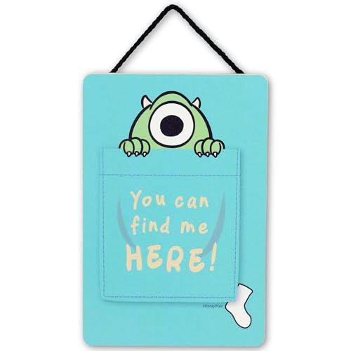 Disney Pixar Monsters, Inc. You Can Find Me Here Hanging Wood Sign