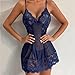 Babydoll Lingerie for Women Sexy Lace Chemise See Through Slutty Lingeris V Neck Nightwear Sheer Wedding Nightie