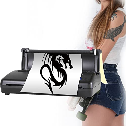 Tattoo Transfer Stencil Machine Thermal Copier Printer Professinal Tattoo Machine Copier A5 A4 for Tattooing Artists Tatttoo supplies(Black) Shipping from US - Thumbnail 2