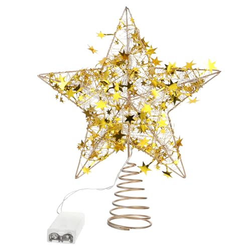 Estrella para árbol de Navidad con luz iplusmile adorno luminoso navideño para decoración 2