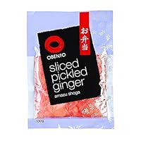 Obento Sliced Pickled Ginger Pink (Eingelegter Ingwer Pink in Scheiben), 100 g