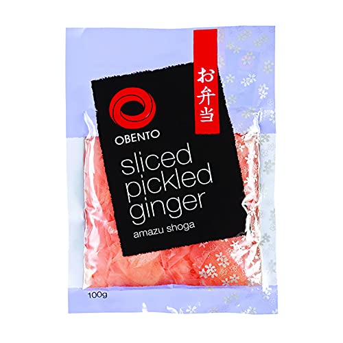 Obento Sliced Pickled Ginger Pink (Eingelegter Ingwer Pink in Scheiben), 100 g