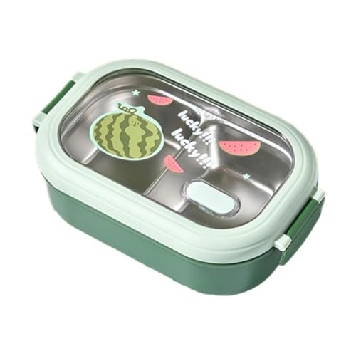LICHENGTAI Porta Pranzo Ermetico Lunch Box Prova di Perdite Bento Box con 2 Scomparti Portapranzo per Bambini e Adulti, Bento Box Acciaio Inox per Lavoro Picnic Ufficio