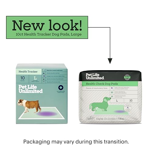 Image of Pet Life Unlimited Health Check Puppy Pads for Dogs, Health Indicating Pee Pads, 10 Count, 22 inch x 22 inch, Color-Track Technology Detects Common Health Issues, Leak-Proof, Super Absorbent, Made in USA