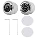 WINOMO 2pcs Motorcycle Handlebar Clock and Thermometer for Yamaha Kawasaki Honda Suzuki (Black)