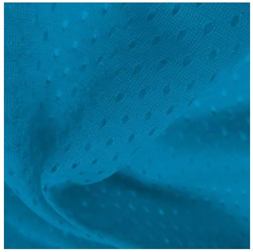 Pico Textiles 2 Yards Bolt – Turquoise Polyester Football Mesh Jersey Fabric - Variety of Colors - Durable Athletic Mesh Fabric, Ideal for Sewing Soccer & Basketball Jerseys Uniforms