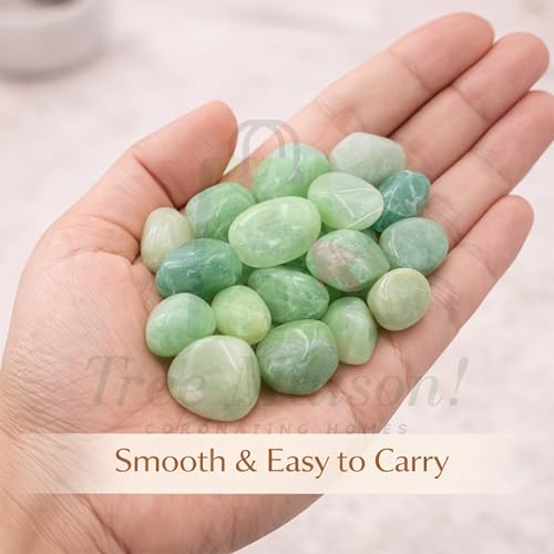 Image of Green-Aventurine Tumble Stone | 50 gm Tumbled Gemstones | Reiki Healing Stones | Home Decor Pebbles | Aquarium Gravel | Garden & Table Dcor