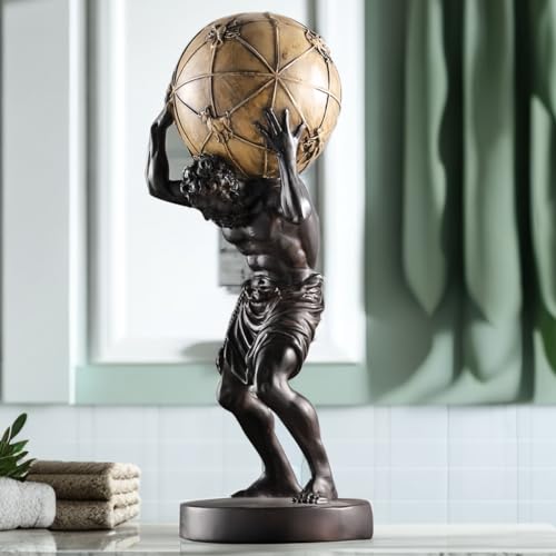 Estatua grande de Atlas 17 pulgadas decoración hogar miniatura 6