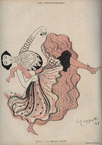 Affiche Caroline Otero par Cappiello - Tableau portrait de danseuse espagnole sur toile 60x90cm
