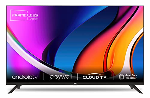 VW 109 cm (43 inches) Playwall Frameless Series Full HD Android Smart LED TV VW43F1 (Black)