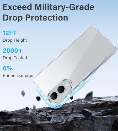 Image of REALCASE Silicone Samsung S25 Edge 5G Back Cover Case, Scratch Resistant Protective Crystal Clear Transparent Shock Proof Bumper Back Cover Case for Samsung Galaxy S25 Edge 5G