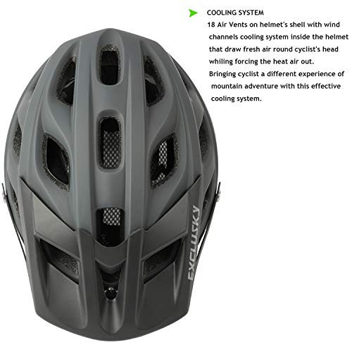 Image of Exclusky Mountain Bike Helmet MTB Bicycle Cycling Helmets for Adult Women and Men CPSC Certified