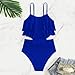 BUERCWS Girls Summer Two Piece Swimsuit Fashion Tiered Ruffle Bikini Bathing Suit Beach Swimwear with Shorts 7-13 Years Girls Swim Shorts Blue 13-14Years