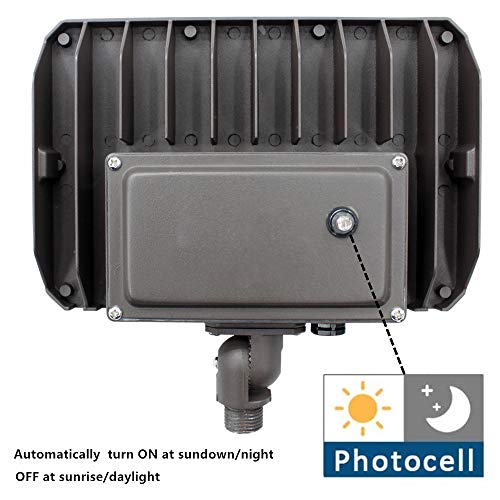 2Pack Dusk To Dawn Outdoor 100W Led Flood Light With Knuckle, 14000Lm 1000W Equivalent, 100-277V 5000K Daylight, Etl Commercial Waterproof Led Flood Light Fixture, Security Lighting For Parking Lot #TOP2