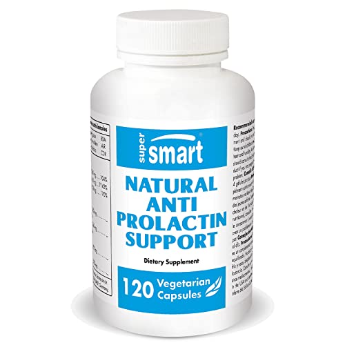 Supersmart - Natural Anti Prolactin Support - Extracts from Mucuna Pruriens, Ashwagandha, Ginseng & Vitamin B6 - Helps with Excess of Prolactin | Non-GMO & Gluten Free - 120 Vegetarian Capsules