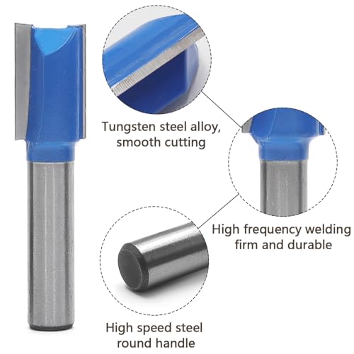 GYSRXS 7 Stück Nutfräser 8MM Shaft Holz Zweischneidig Nutfräser 6MM 8MM 10MM 12MM 14MM 18MM 20MM Oberfräse Nutfräser Set Geeignet für die Holzbearbeitung,Legierung