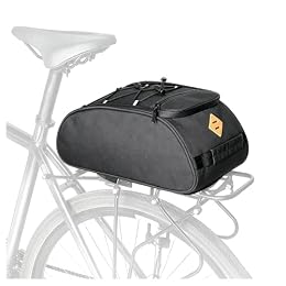Bike Rear Rack Bag for Brompton C Line 6-Speed 2016 2017 2018 2019 2020 2021 2022 2023 2024 2025 2026 Bicycle Trunk Bag with Shoulder Strap Saddle Storage Organizer for Commuting Travel and Cycling