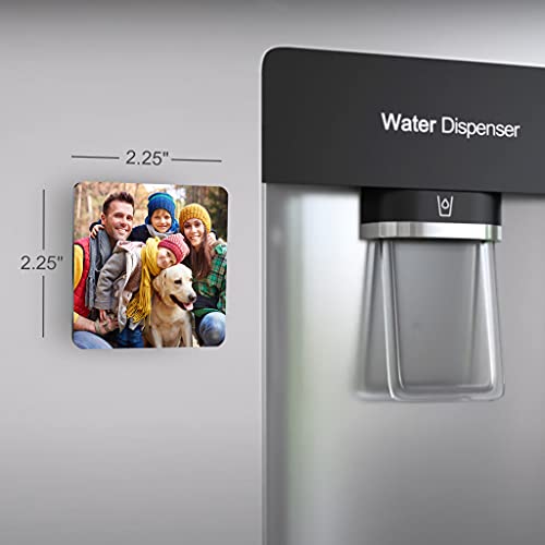 Smile Art Design Upload 2 Images Custom Magnet Glossy Metal Print With Your Photos 2 Piece Set Square Fridge Magnet Personalized Photo Collage Picture Photo Gifts Wedding Gift Kitchen Decoration thumb #2