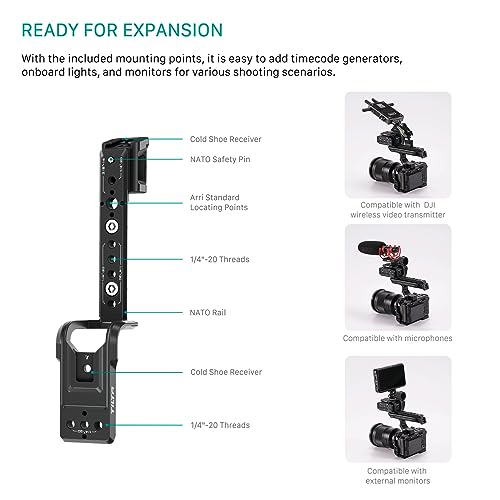 Tilta FX3 FX30 XLR Handle Extension Bracket Compatible with Sony FX30 FX3 - Image 2