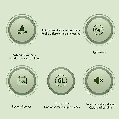 Kleine Zusammenklappbare Waschmaschine, Tragbarer Dörrapparat, 6 L, Mini-Eimer-Waschmaschine für Unterwäsche, Socken (Blau)