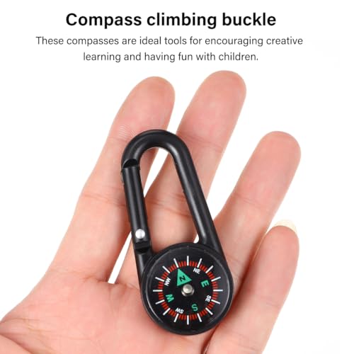 STOBOK 24 Stücke Kompass Schlüsselanhänger Bunte Karabiner Kompass Kunststoff Kompassclips Taschenkompass Gürtelclips Für Outdoor Camping Party Spielzeug